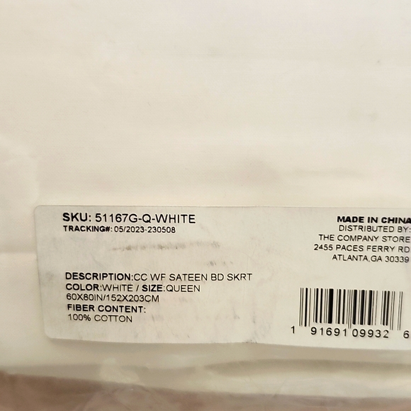 Brand New THE COUNTRY STORE SATEEN DROP BED SKIRT-QUEEN - Picture 3 of 6